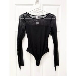 Urban Outfitters Out From Under Western Fringe Mesh Bodysuit